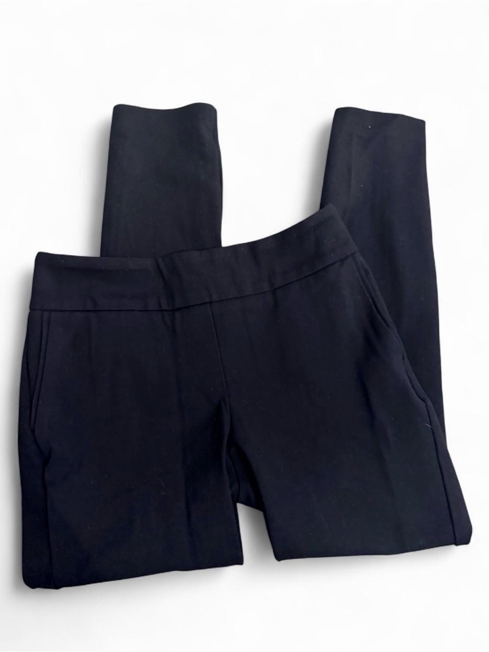 Black Slim-Fit Trousers/ Pants